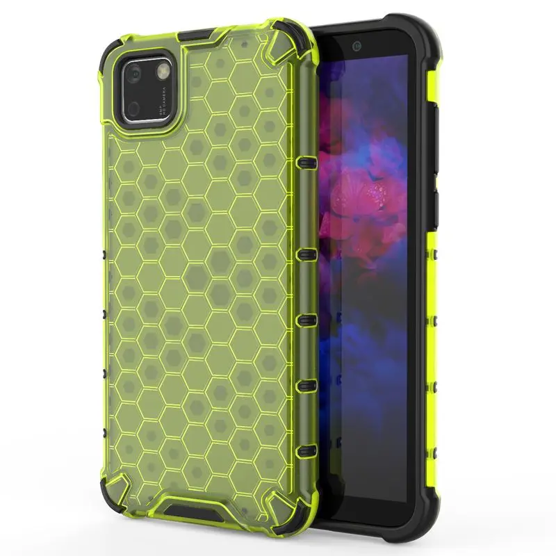 

Case For HuaWei Honor 9S Fashion Honeycomb Soft Silicone Airbag Anti-fall Back Cover For HuaWei Y5P Honor 9 S Shockproof Cover