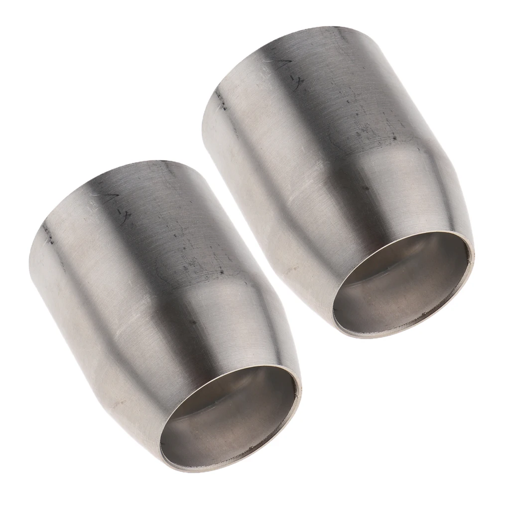 2X 2.0-1.5 inch Stainless Steel Exhaust Pipe Adapter Reducer Connector for Suzuki GSR750 GW250 Motorcycle
