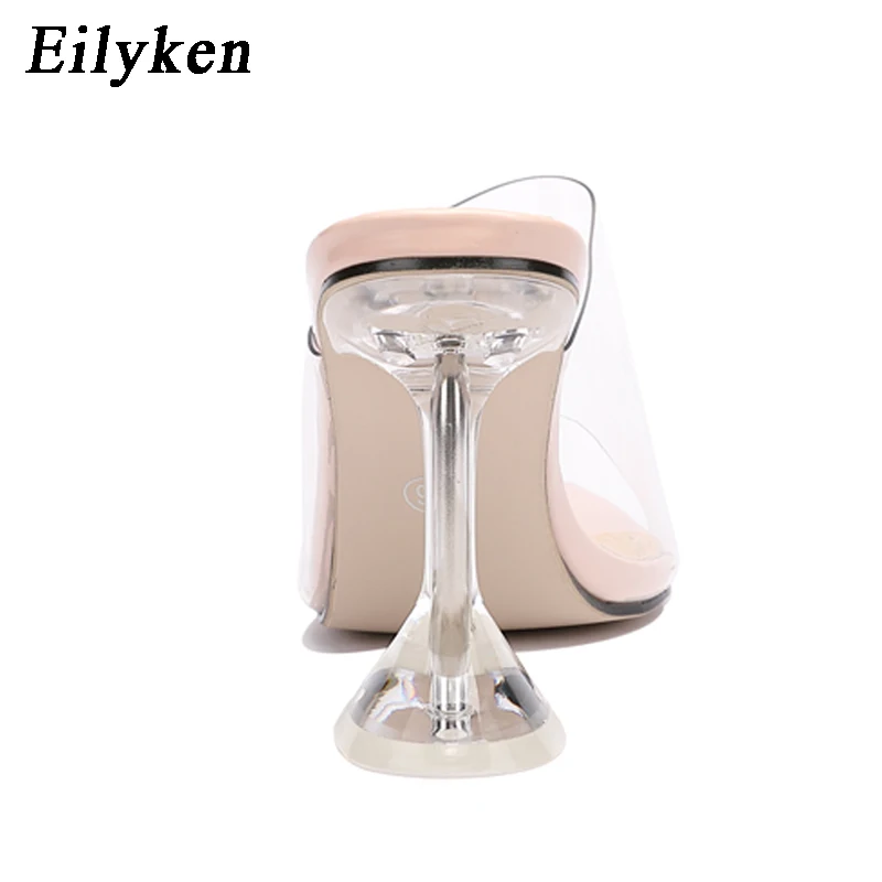 Тапочки Eilyken из ПВХ прозрачные с открытым носком пикантные женские туфли