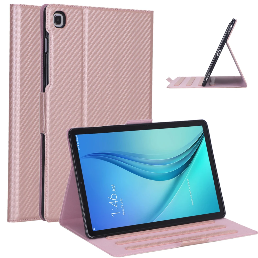 Для samsung Galaxy Tab S5e 10,5 дюймов T720 T725 чехол из полиуретановой кожи для планшета ультратонкий откидной складной чехол-подставка из углеродного волокна для планшета