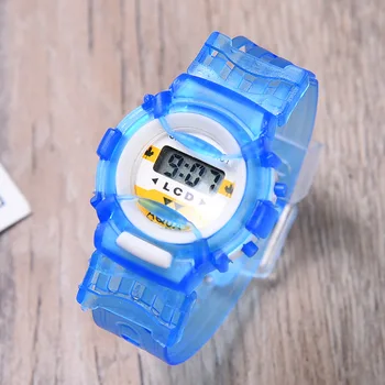 

Navy Blue Camouflage Kids Watches LED Colorful Digital Waterproof Clock For Boys Girls Date Week Creative Children's Watch C4052