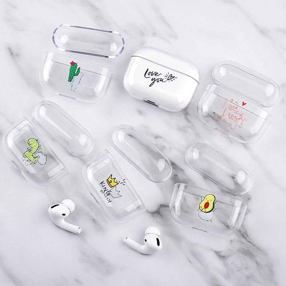 Защитный чехол для Airpods Pro жесткий прозрачный ПК 3 наушников Airpod оболочка