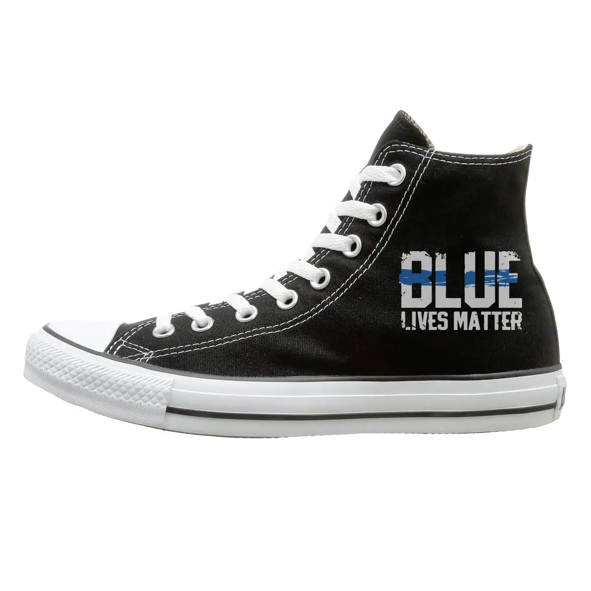 Canvas Shoes Blue Lives Matter Fashion High Top Lace Ups Sport Sneakers For Men Women |