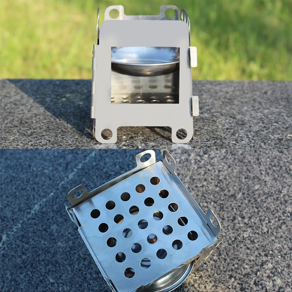 

Alcohol Stove Portable Outdoor Camping Stove Firewood Burner with Alcohol Plate Burning for Backpacking Survival Cooking Picnic