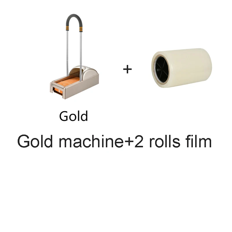 600/1200 пар автоматическая крышка ботинка мембрана диспенсер с подошвы Крышка бытовой Отель офис в реальном времени трудосберегающая тачка на машина - Цвет: Gold 2 roll film