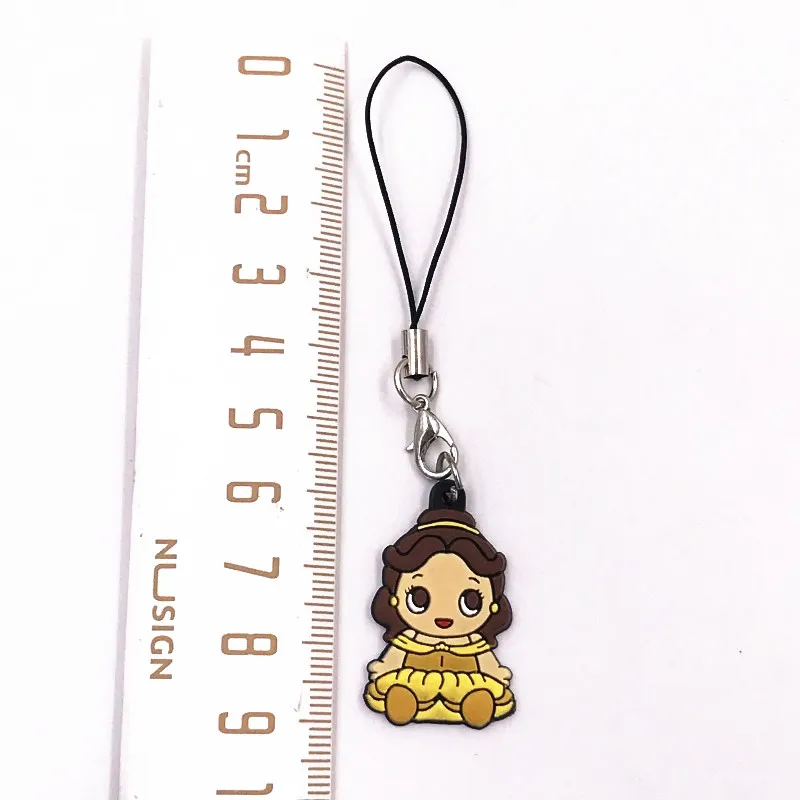 1 шт. Kawaii для принцессы в стиле Ариель мультфильм брелок для девочек сумка Подвеска ПВХ фигурка Подвески Аксессуары Брелки держатель веревки - Цвет: Зеленый