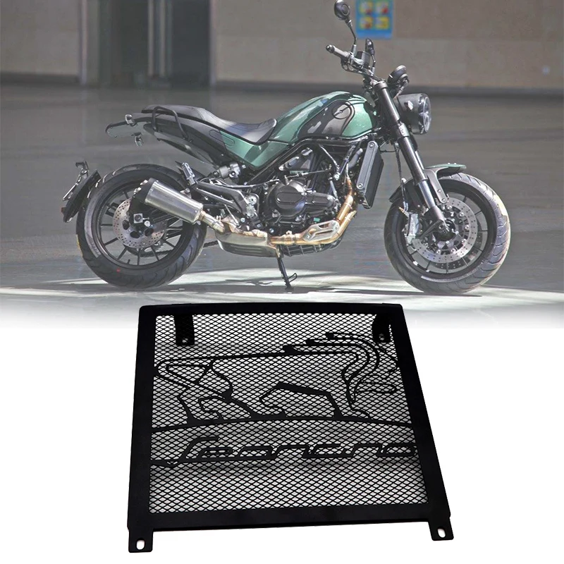 

Motorcycle Steel Radiator Grill Cover Grill Guard Protector for BENELLI Leoncino 500 BJ500, Water Tank Guard(Black)