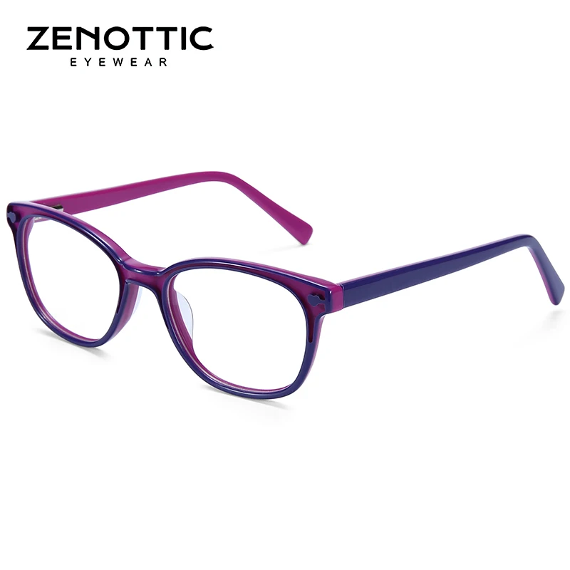 Eyewear Frames Anti Blue Light Glasses Acetate Children Glasses Frames Boys Girls Myopia Optical Spectacles Anti Blue Ray Lens Myopia Prescription Eyeglasses