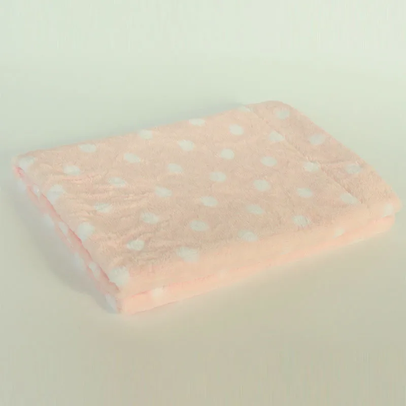 Pink dot Искусственный мех с бархатным узором Пушистый Плюшевый мягкий детский одеяло зимнее плотное пушистое детское одеяло для путешествия на самолете автомобильное одеяло детская коляска - Цвет: Pink dot