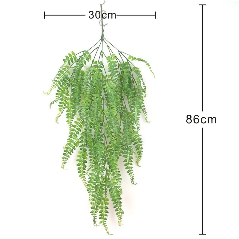 86CM length Plastic Persian Grass Hanging Vine Leaves Artificial green Plants Leaves Garland Home Garden Wedding Decorations
