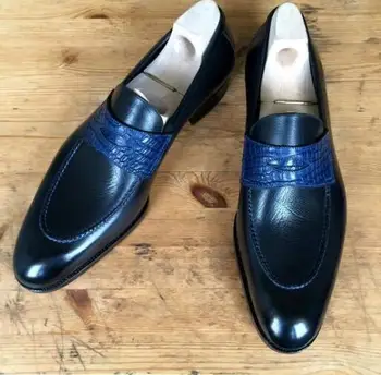 

High Quality Fashion Men Pu Leather Shoes Male Casual Classic Trendy Vinage Stylish Dress Slip-on Shoes Zapatos De Hombre TV460