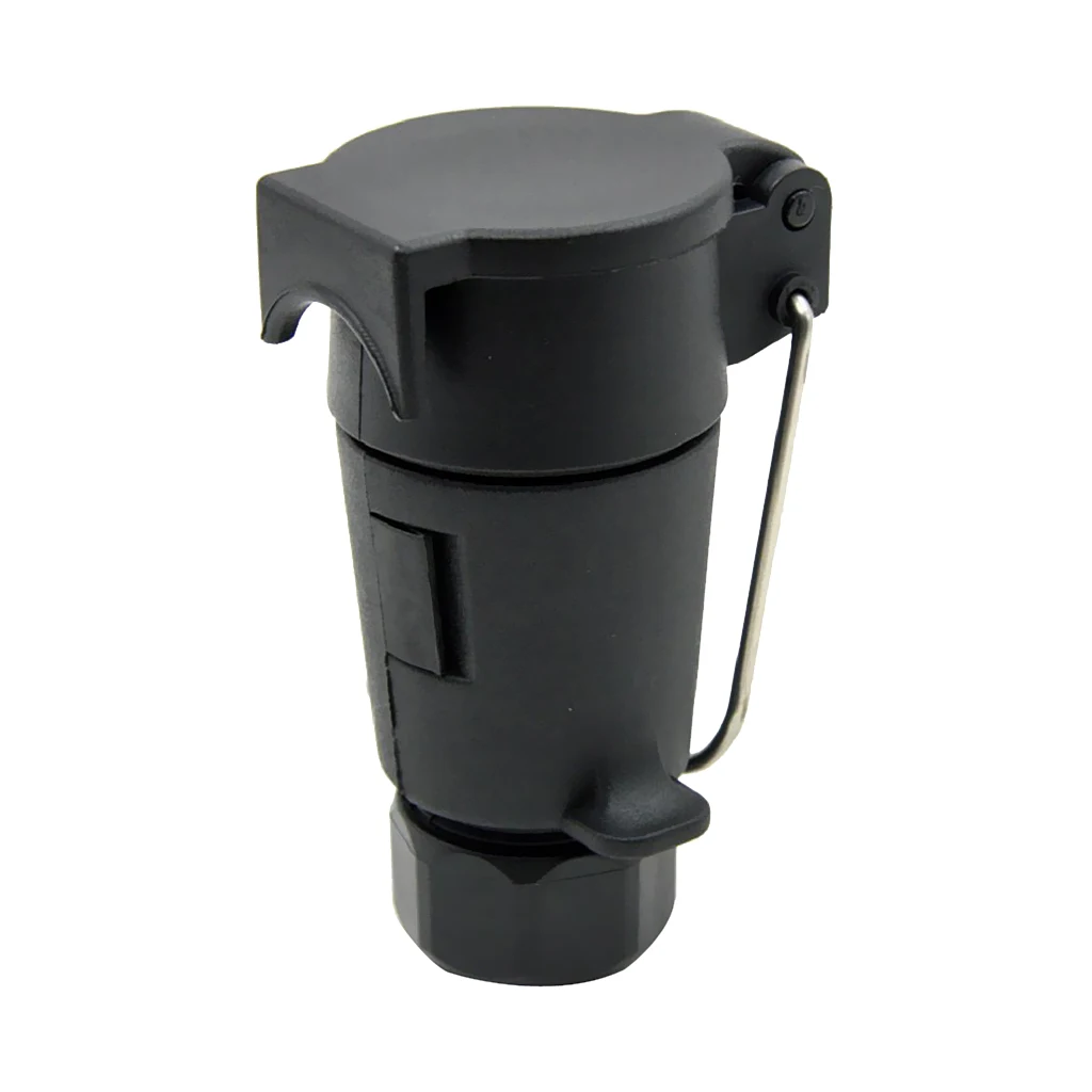 Car Trailer Truck 7Pins N Type Plug Socket Black Car Caravan Wiring Lights Tow