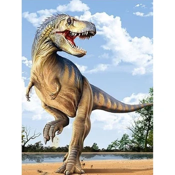 

Rhinestone embroidery DIY 5D Diamond Painting Dinosaur landscape Cross Stitch Diamond Embroidery paintings 3d pictures mosaic