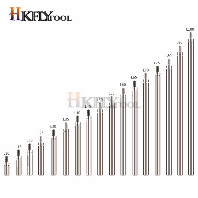 Stainless steels extension legs for indicator Extension Stem Rods For Dial Indicators Probe Connecting Rod HSS M2.5*10mm-100mm dial indicator extension rod