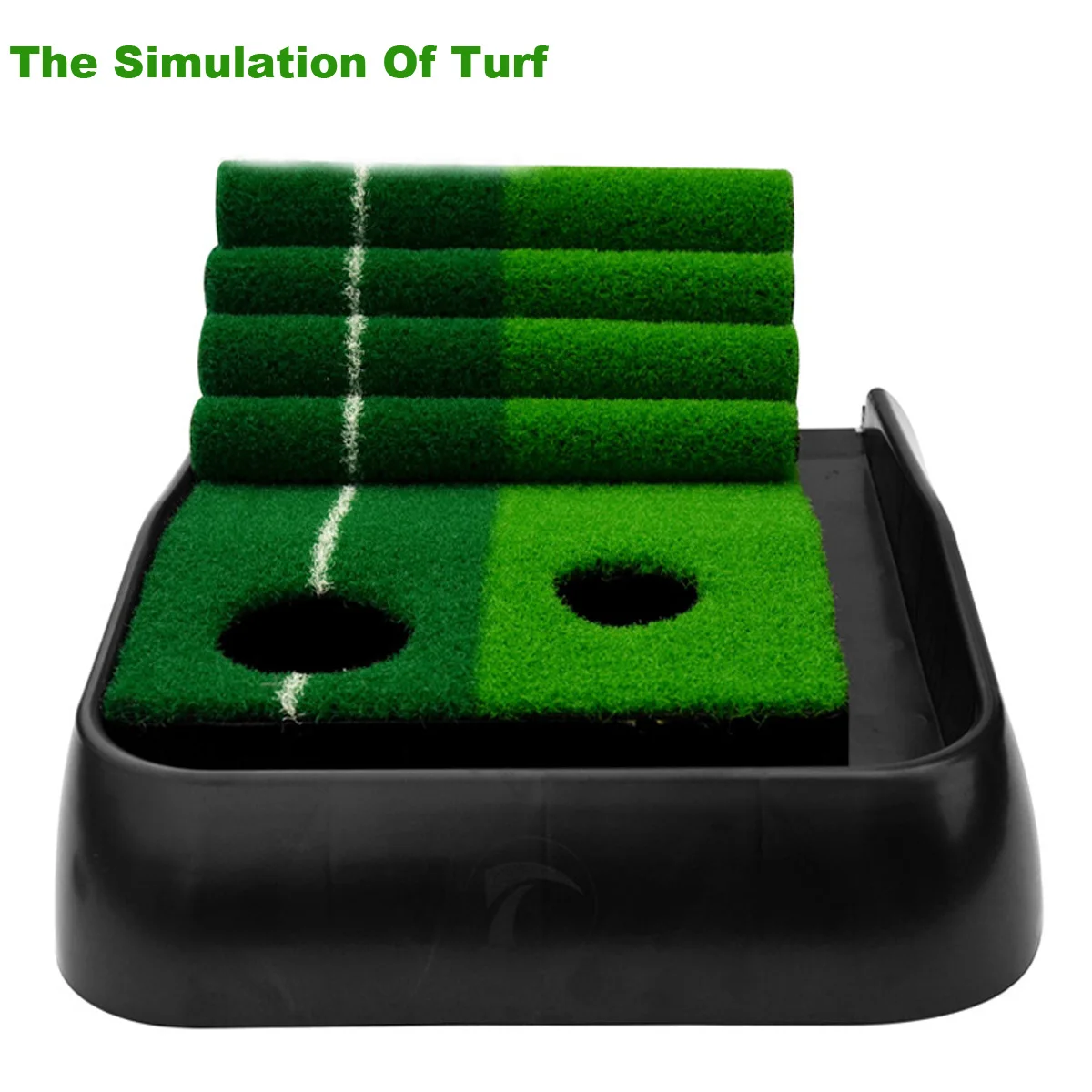 Indoor Golf Putter Trainer Set Golf Practice Putting Mat Golf Green Trainer Chippin Driving Hitting Synthetic Golf