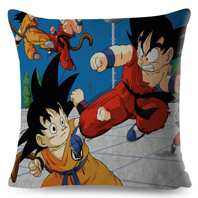 Классический Аниме Dragon Ball логотип Наволочка для дивана мультяшное украшение для дома Сон Гоку льняная наволочка 45*45 см наволочка - Цвет: 16