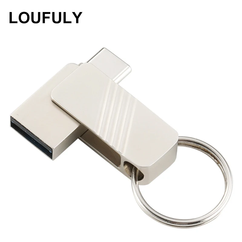 Loufuly usb-накопитель Флэшка USB C флешки 3 0 16 ГБ 32 64 128 Гб Тип флэш-накопитель для
