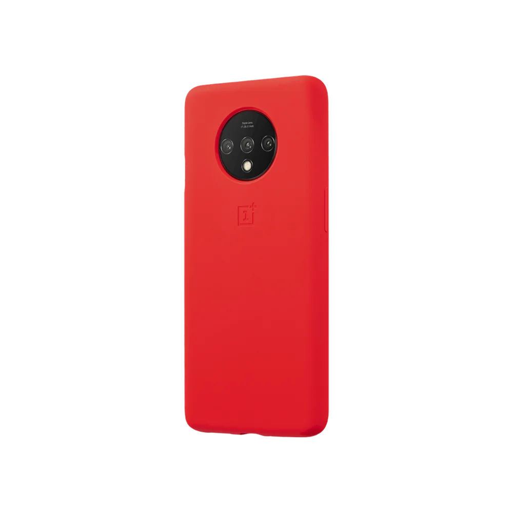 Силиконовый чехол-бампер для OnePlus 7 T, красный, яркий, смелый, сделанный на заказ, гладкий, уникальный вид, три слоя, настоящая защита