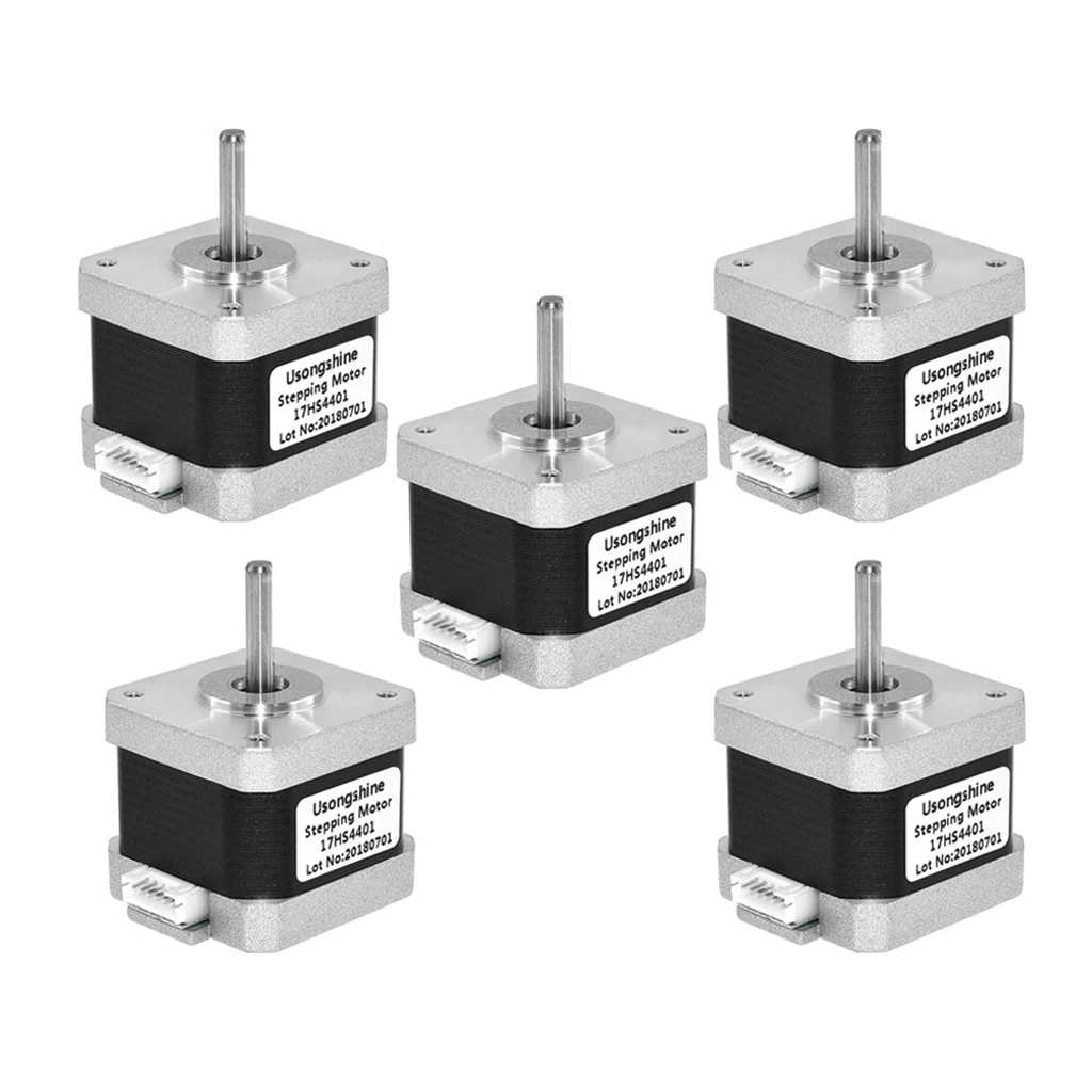 5Pcs Nema 17 Stepper Motor 1.5A 17HS4401 4-lead for 3D Printer CNC Engraver