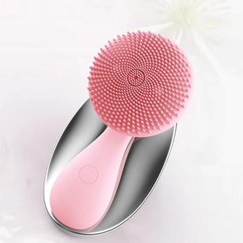 

Electric Facial Massager Silicone Brush Facial Cleansing Brush Face Cleansing Brush Cleaner Sonic Vibration Deep Pore Cleaning