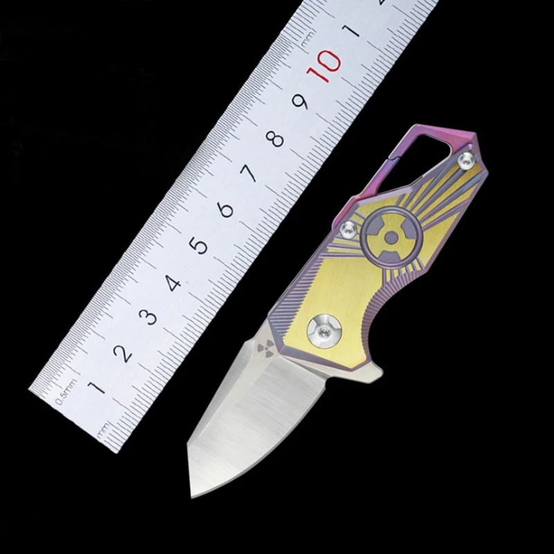 Cuchillo plegable T4 манго титанио EDC карманный нож складное лезвие походные ножи для