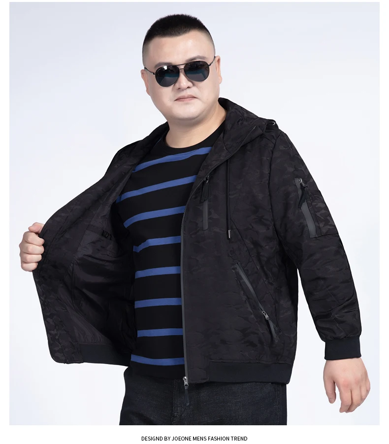 10XL 8XL 6XL 5XL Мужская куртка с капюшоном на весну и осень с карманами на молнии, Стильная мужская куртка для улицы, высококачественные мужские куртки