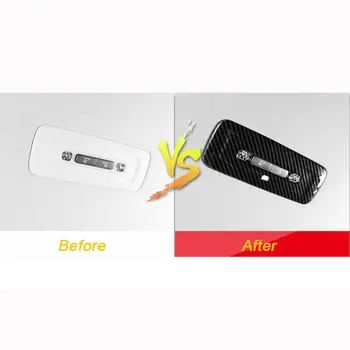 

Rear Reading Light Decoration Cover Trim Black ABS Carbon Fiber New Useful