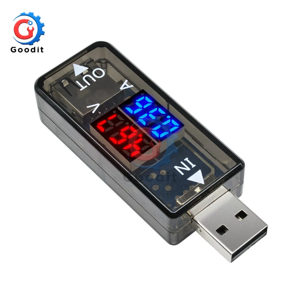 Digital Multimeter Battery Tester Digital Voltmeter Voltage Tester Digital Current Meter Multimeter Tester LED Digital Dual USB Port Current Voltage Charging Test Detector Tester Battery Doctor Meter Monitor Voltmeter Ammeter Charger
