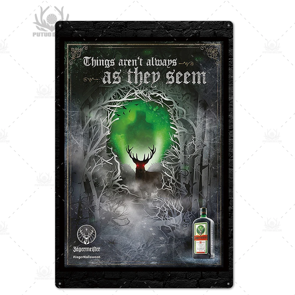 TH5449 Jagermeister металлический знак жестяные знаки металлическая пластина табличка Металл Винтаж Паб Бар человек пещера Настенный декор - Цвет: TH5449