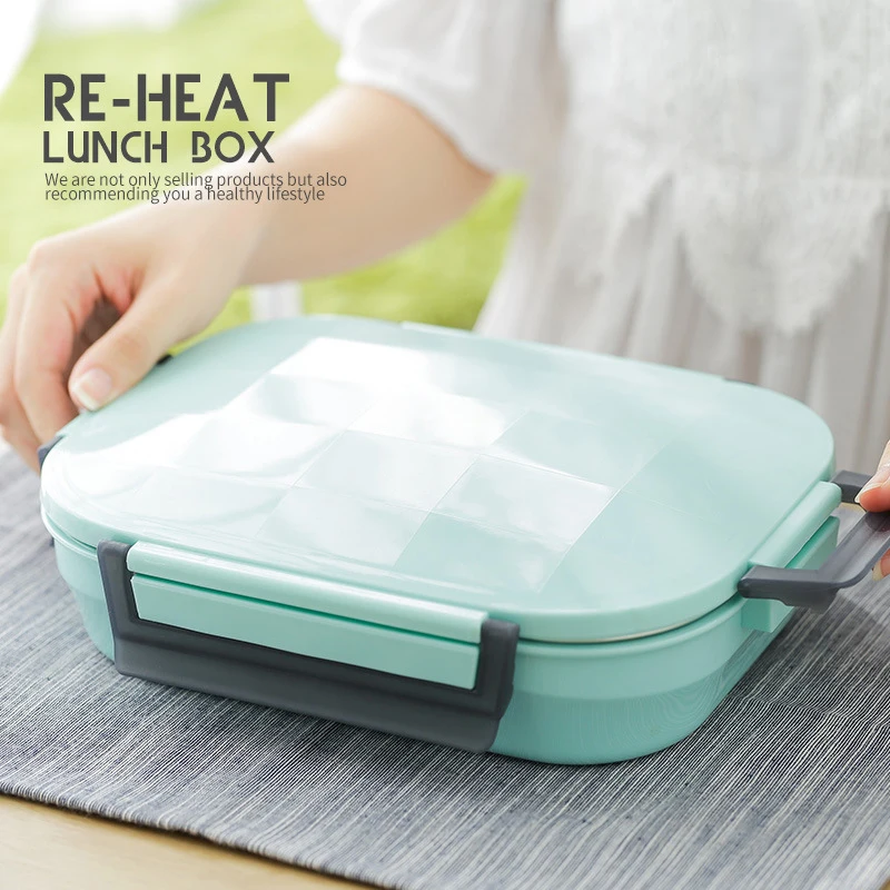 

BPA Free 304 Stainless Steel Lunch Box With Compartments Kids Student Picnic Bento Box Japanese Leak-proof Food Container