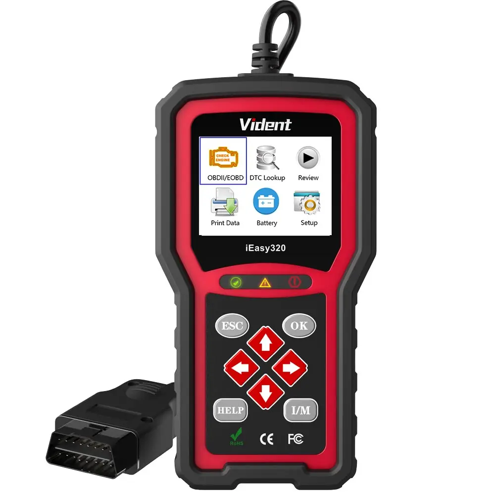 best car battery charger VIDENT iEasy320 OBDII/EOBD+CAN Code Reader Works with Most 1996 and Newer OBDII& CAN Compliant Cars portable car battery charger