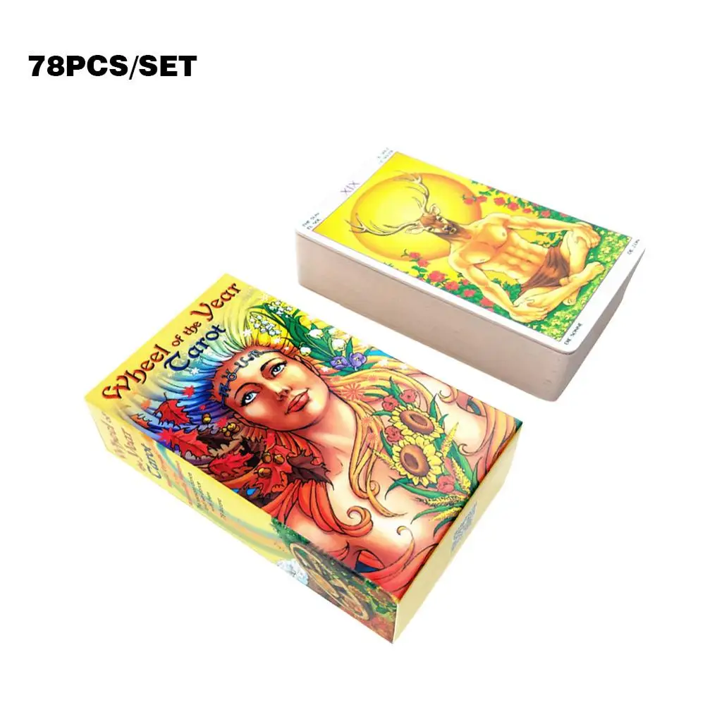 

New 78Pcs Card All English Board Game Wheel Of The Year Read Fate Tarot Card For Personal Use