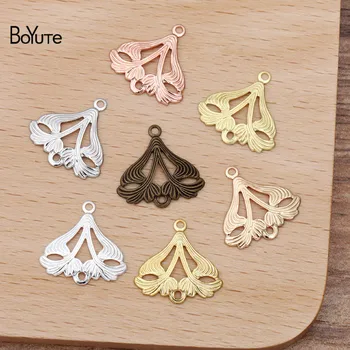 

BoYuTe (100 Pieces/Lot) 17*18MM Metal Brass Stamping Connector Charms Diy Hand Made Jewelry Accessories Wholesale