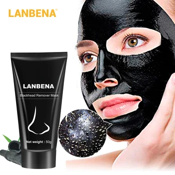 

LANBENA Face Mask Blackhead Remover Black Mask Skin Care Mud Acne Treatment Peel Off Mask Pore Strip Peel Mask Oil Control 50g