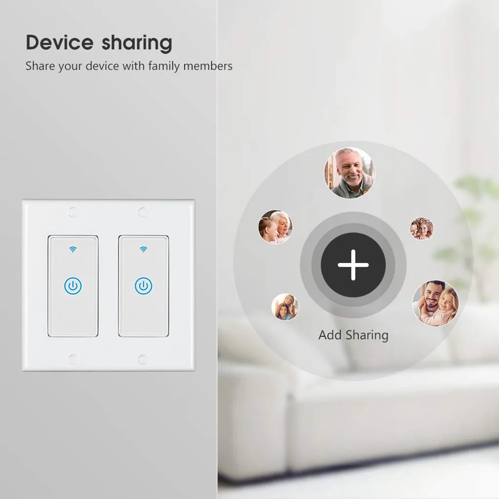 Умный Дом Wifi настенный светильник с одной кнопкой переключатель для Alexa Google Home