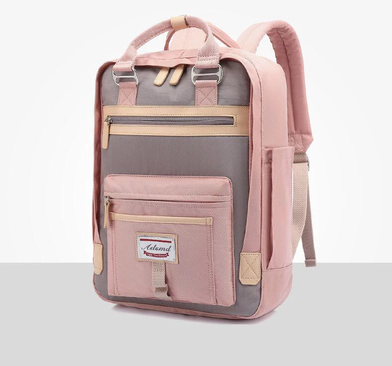 New Trend Women Large Capacity Backpack Canvas Rucksack College School Bag 14'' Laptop Backpack Lightweight Travel Daypack