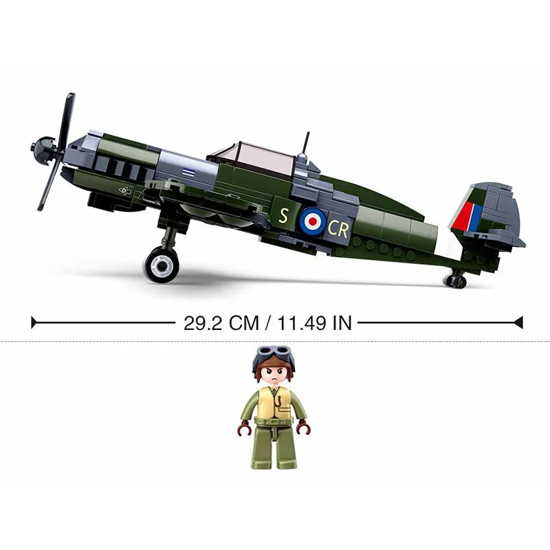 Мировые войны супер морской самолет строительные блоки WW2 военный Pazer Fighter Toys