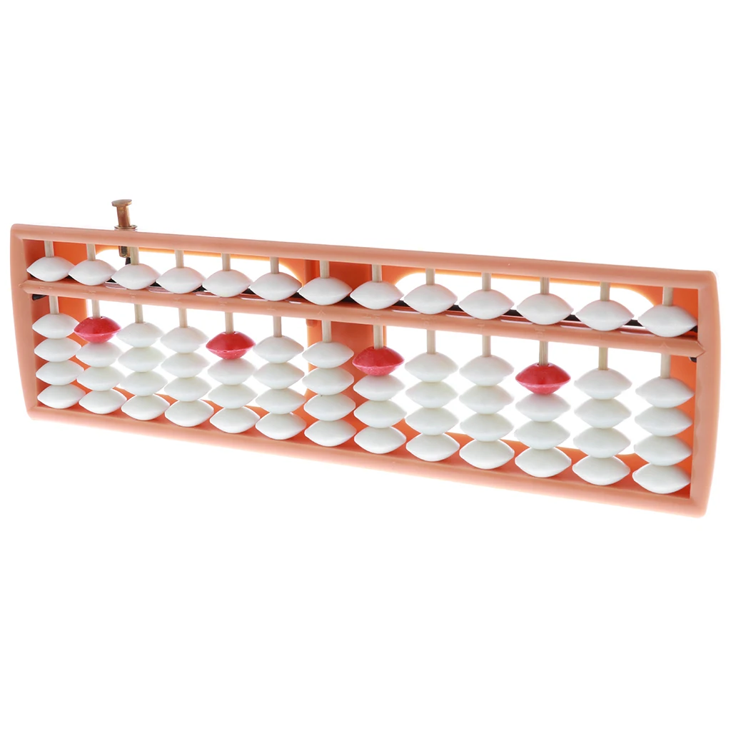 Ancient 13 Rows White Beads Chinese Abacus Arithmetic Number Counting Aid Tool Educational Mathematics Toy Maths Calculating
