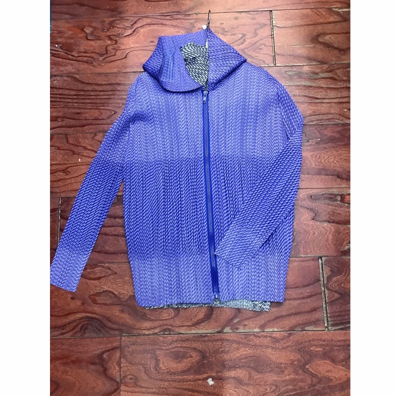 Changpleat Осенняя Новая женская куртка с капюшоном и принтом Miyak плиссированная модная Свободная Женская куртка с длинным рукавом большого размера