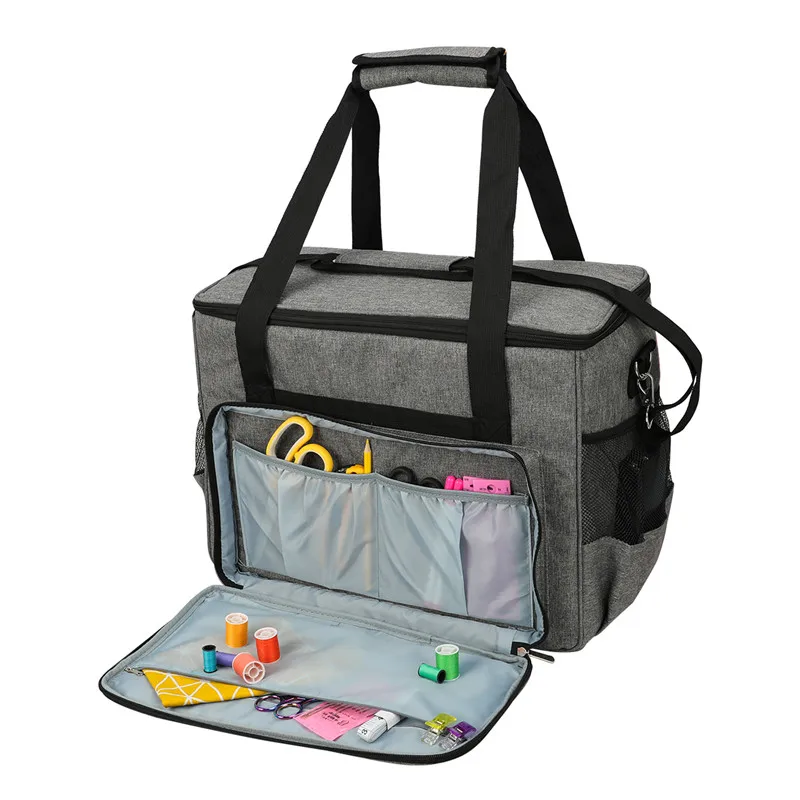 Чехол для переноски швейной машины с несколькими карманами для хранения, сумка-тоут с плечевым ремнем, домашняя сумка-Органайзер для швейных инструментов