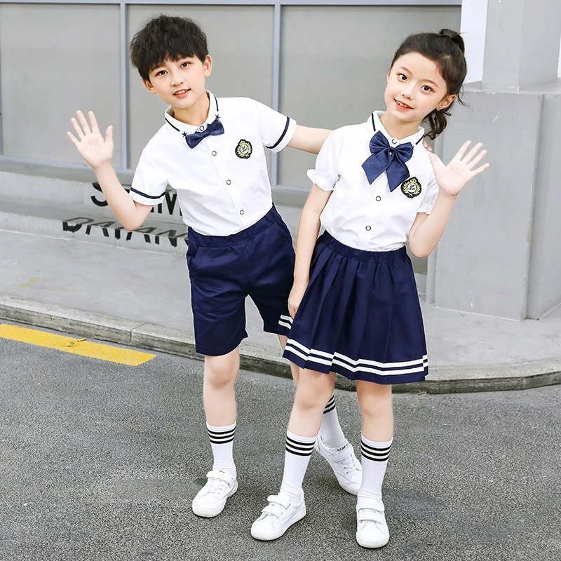 Uniforme escolar japonés de Corea para estudiantes de escuela primaria, de guardería de verano para niños, uniforme estilo universitario de manga corta|Uniformes escolares| - AliExpress