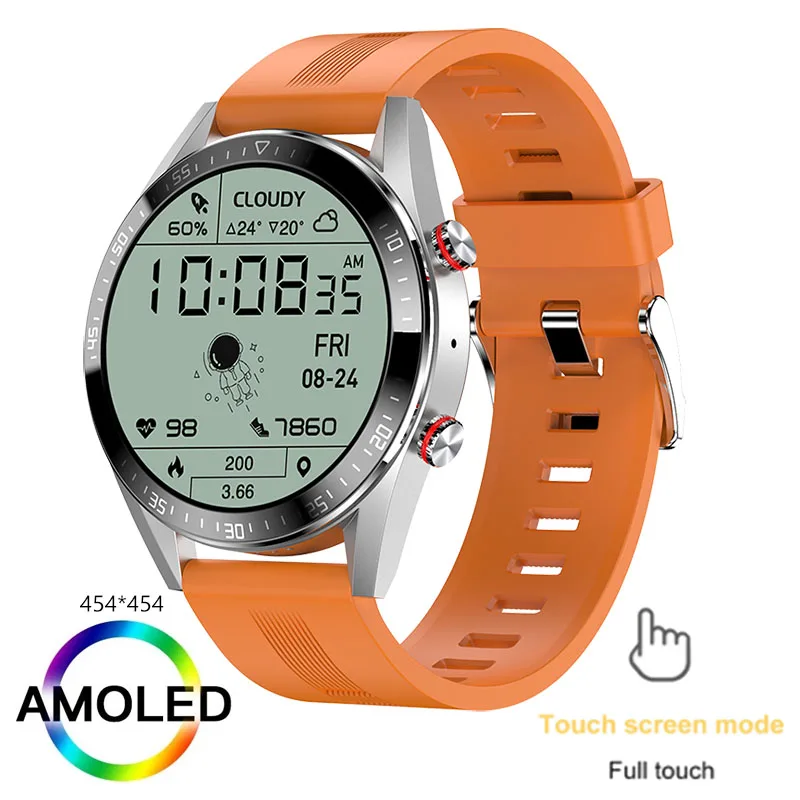 SACOSDING Smart Watch Men 454*454 AMOLED Screen Always Display The Time Bluetooth Call Local Music Smartwatch For Huawei Xiaomi 