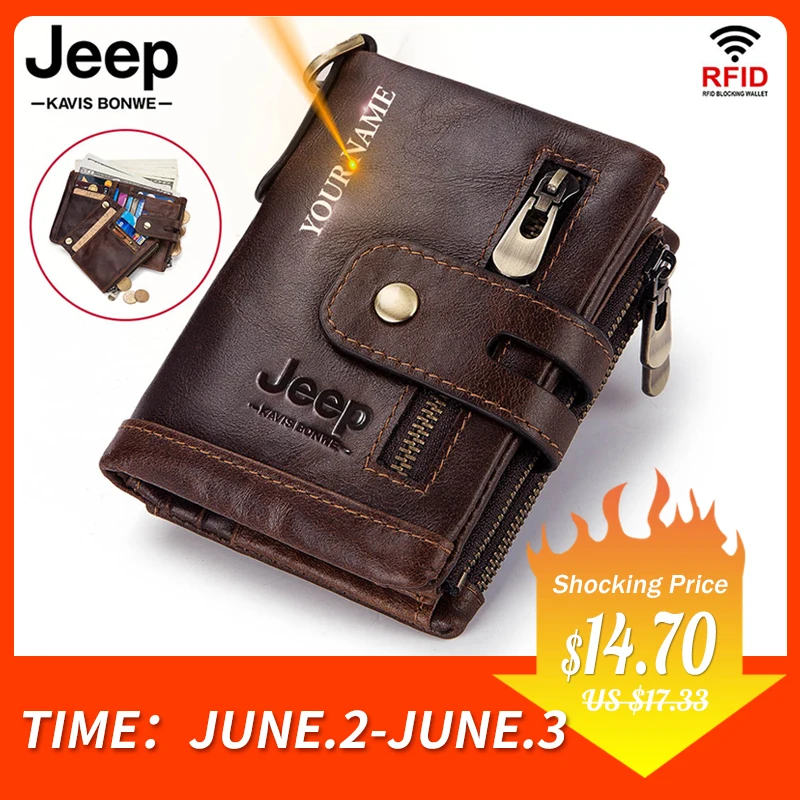 Free Engraving 100% Genuine Leather Men Wallet Coin Purse Small Mini Card Holder Chain PORTFOLIO Portomonee Male Walet Pocket|Wallets| - AliExpress