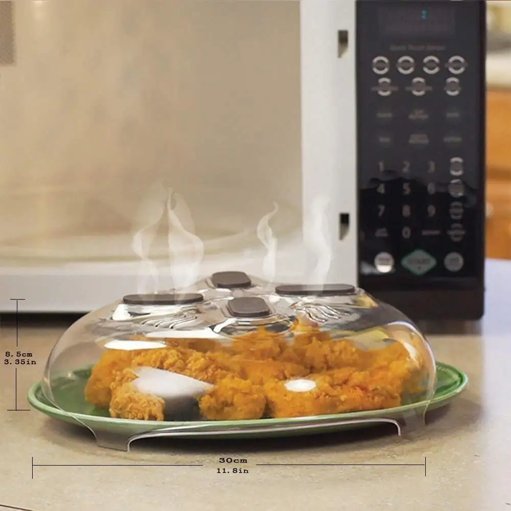 

ABS Transparent Magnetic With Steam Heating Food Evenly Microwave Plate Cover Cookware Vents Cover Accessories Kitchen Tools