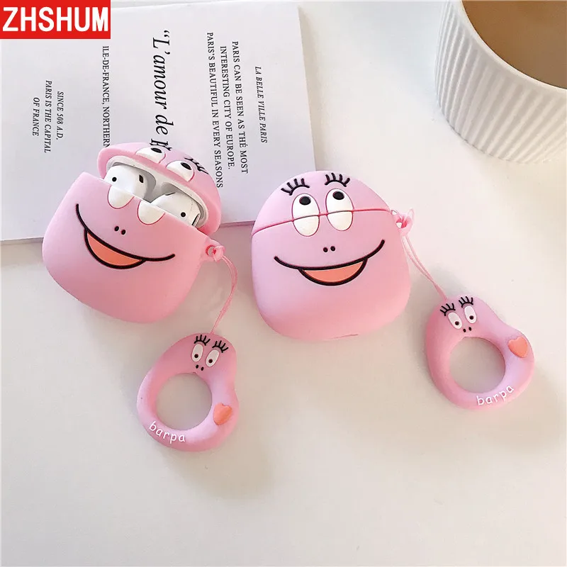 

Pink Baba Silicone Case for AirPods Box Soft Ring Skin 360 Full Cover for Apple AirPods 2 1 Case Shell Air Pods Charging House
