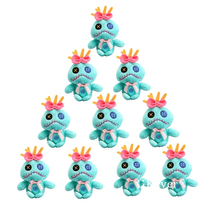 10pcs 14cm Scrump 10 шт. Kawaii "Лило и Стич" Scrump Плюшевые игрушки куклы сумка для ключей Подвеска свадебное украшение детский подарок на день рождения 10-14 см - Цвет: 10pcs 14cm Scrump