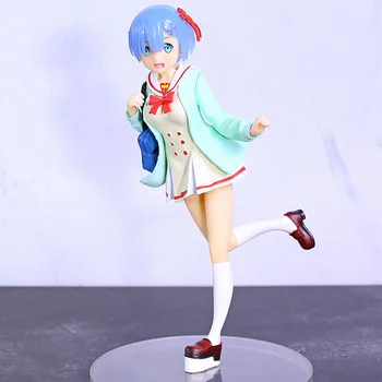 

Re Zero Starting Life in Another World Rem School Uniform Ver. PVC Figure Collectible Model Toy Brinquedos Figurals