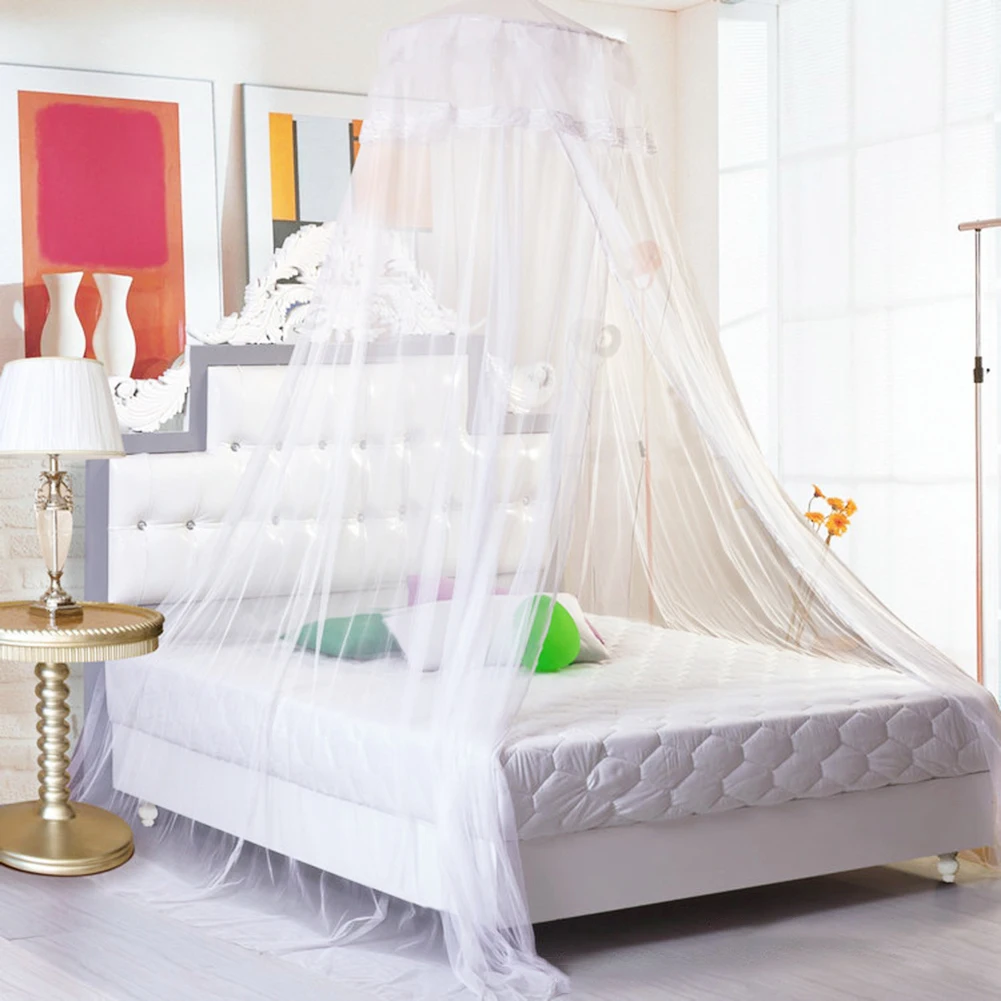 Оловянная элегантная кружевная купольная кровать принцессы, занавес для детской комнаты, навес для кровати, москитная сетка, кровать, палатка, одноцветная кровать, без сетки