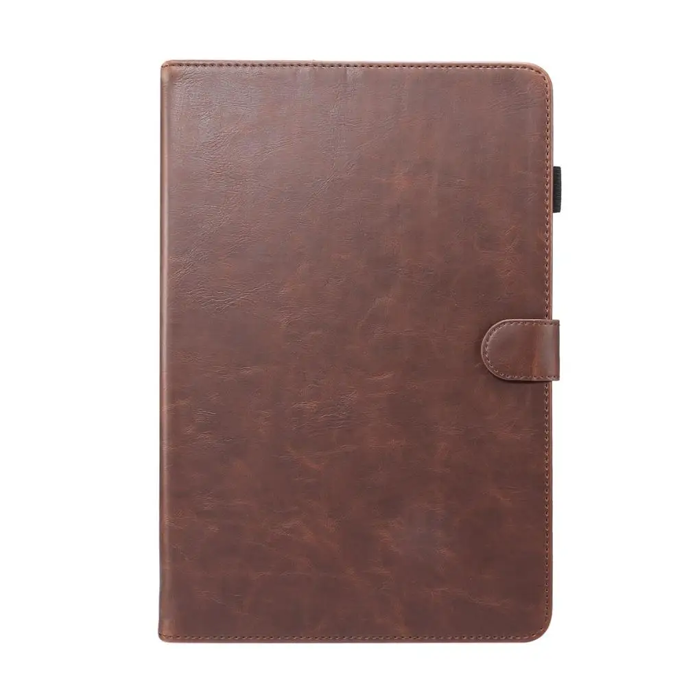 Dark Brown Чехол для Samsung Galaxy Tab S6 раскладный Кожаный чехол Чехол 10,5 T860 T865 SM-T860 SM-T865 умный сон Funda+ Экран протектор - Цвет: Dark Brown
