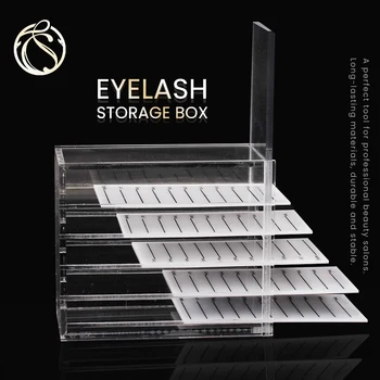 

5 Layers Grafting Eyelash Display Container Eyelashes Glue Pallet Holder Eyelash Storage Box Acrylic Eyelash Storage Box Eyelash